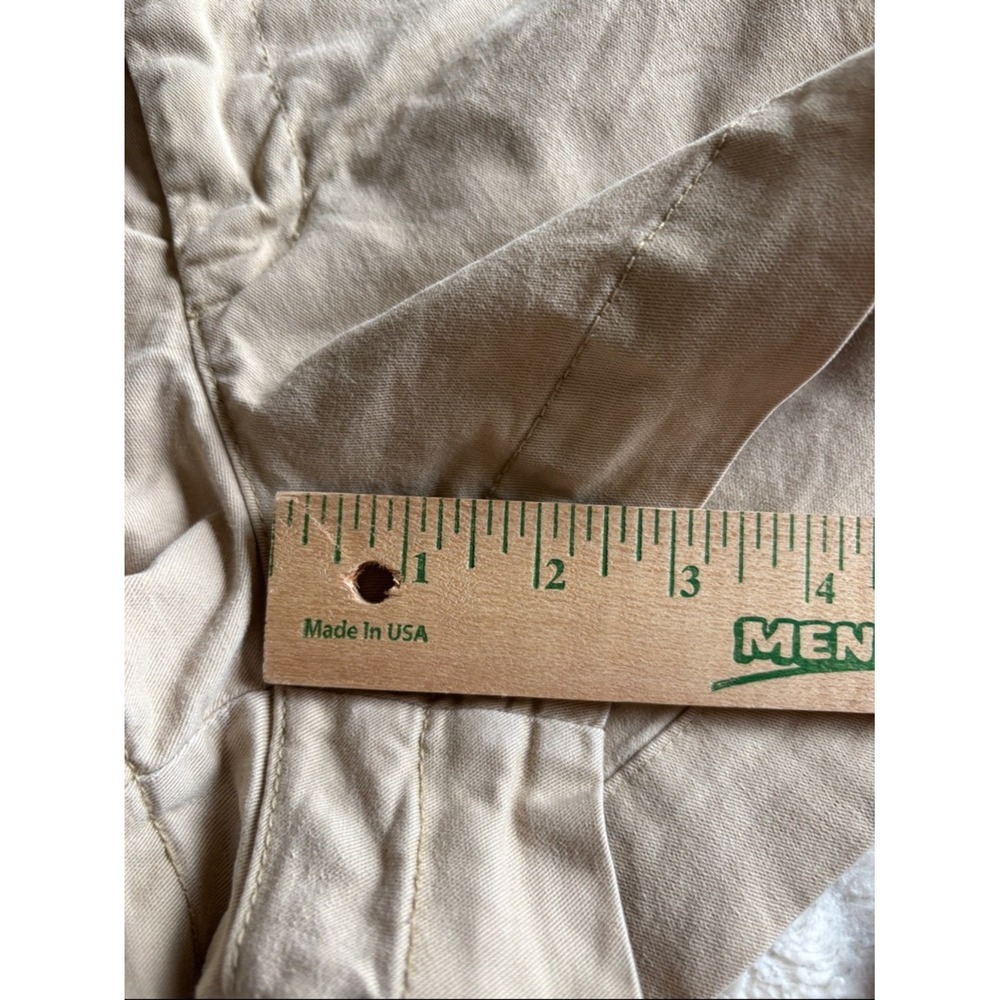 American Eagle Low-Rise Light Khaki Chino Micro Mini Shorts Vintage Y2K 2000s - Picture 6 of 8